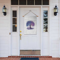 Purple Elephant Butterfly Ribbon Garden Flag Tree Of Life Alzheimers Support