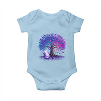 Purple Elephant Butterfly Ribbon Baby Onesie Tree Of Life Alzheimers Support