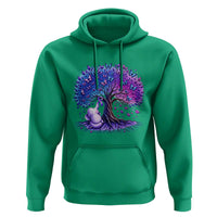 Purple Elephant Butterfly Ribbon Hoodie Tree Of Life Alzheimers Support