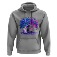 Purple Elephant Butterfly Ribbon Hoodie Tree Of Life Alzheimers Support