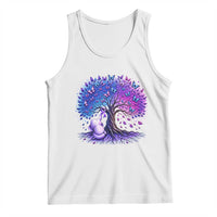 Purple Elephant Butterfly Ribbon Tank Top Tree Of Life Alzheimers Support