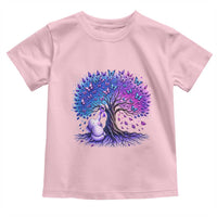 Purple Elephant Butterfly Ribbon Toddler T Shirt Tree Of Life Alzheimers Support