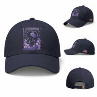 Elephant Alzheimers Purple Floral Support Baseball Cap You May Not Remember But I Will Never Forget