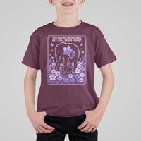 Elephant Alzheimers Purple Floral Support T Shirt For Kid You May Not Remember But I Will Never Forget