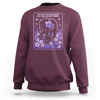 Elephant Alzheimers Purple Floral Support Sweatshirt You May Not Remember But I Will Never Forget