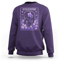 Elephant Alzheimers Purple Floral Support Sweatshirt You May Not Remember But I Will Never Forget