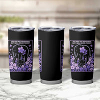 Elephant Alzheimers Purple Floral Support Tumbler Cup You May Not Remember But I Will Never Forget