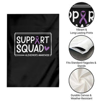 Support Squad Alzheimers Garden Flag Purple Ribbon Hope Strength Love