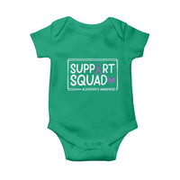 Support Squad Alzheimers Baby Onesie Purple Ribbon Hope Strength Love