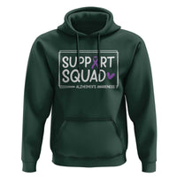 Support Squad Alzheimers Hoodie Purple Ribbon Hope Strength Love