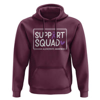 Support Squad Alzheimers Hoodie Purple Ribbon Hope Strength Love