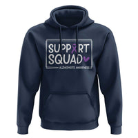Support Squad Alzheimers Hoodie Purple Ribbon Hope Strength Love