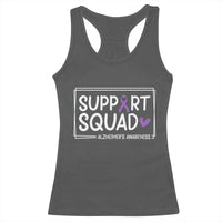 Support Squad Alzheimers Racerback Tank Top Purple Ribbon Hope Strength Love