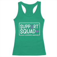 Support Squad Alzheimers Racerback Tank Top Purple Ribbon Hope Strength Love