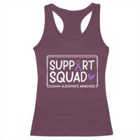 Support Squad Alzheimers Racerback Tank Top Purple Ribbon Hope Strength Love