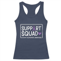 Support Squad Alzheimers Racerback Tank Top Purple Ribbon Hope Strength Love