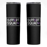 Support Squad Alzheimers Skinny Tumbler Purple Ribbon Hope Strength Love