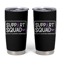 Support Squad Alzheimers Tumbler Cup Purple Ribbon Hope Strength Love
