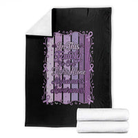 Purple Ribbon Alzheimers Caregiver Squad Gift Throw Blanket In This Family We Support Together