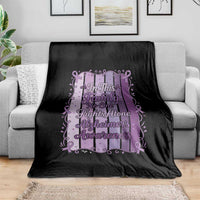 Purple Ribbon Alzheimers Caregiver Squad Gift Throw Blanket In This Family We Support Together