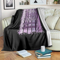 Purple Ribbon Alzheimers Caregiver Squad Gift Throw Blanket In This Family We Support Together