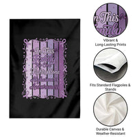 Purple Ribbon Alzheimers Caregiver Squad Gift Garden Flag In This Family We Support Together