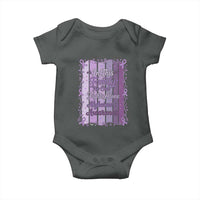 Purple Ribbon Alzheimers Caregiver Squad Gift Baby Onesie In This Family We Support Together