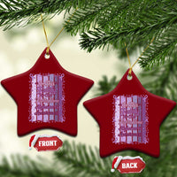 Purple Ribbon Alzheimers Caregiver Squad Gift Ceramic Ornament In This Family We Support Together