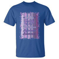 Purple Ribbon Alzheimers Caregiver Squad Gift T Shirt In This Family We Support Together