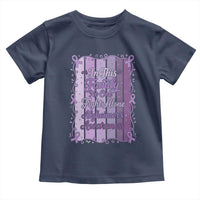 Purple Ribbon Alzheimers Caregiver Squad Gift Toddler T Shirt In This Family We Support Together