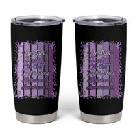 Purple Ribbon Alzheimers Caregiver Squad Gift Tumbler Cup In This Family We Support Together