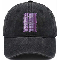 Purple Ribbon Alzheimers Caregiver Squad Gift Washed Cotton Baseball Cap In This Family We Support Together