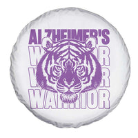Alzheimer's Warrior Spare Tire Cover Purple Tiger Ribbon Support Graphic