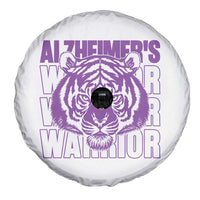 Alzheimer's Warrior Spare Tire Cover Purple Tiger Ribbon Support Graphic