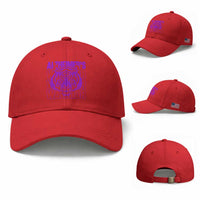 Alzheimer's Warrior Baseball Cap Purple Tiger Ribbon Support Graphic