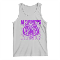 Alzheimer's Warrior Tank Top Purple Tiger Ribbon Support Graphic