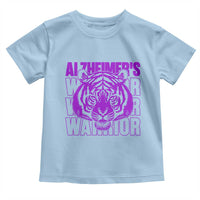 Alzheimer's Warrior Toddler T Shirt Purple Tiger Ribbon Support Graphic
