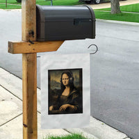 Funny Mona Lisa Bass Face Garden Flag Vintage DJ Producer Music Lover Gift