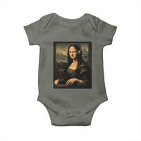 Funny Mona Lisa Bass Face Baby Onesie Vintage DJ Producer Music Lover Gift