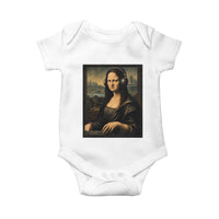 Funny Mona Lisa Bass Face Baby Onesie Vintage DJ Producer Music Lover Gift