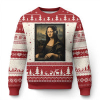 Funny Mona Lisa Bass Face Ugly Christmas Sweater Vintage DJ Producer Music Lover Gift