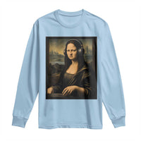 Funny Mona Lisa Bass Face Long Sleeve Shirt Vintage DJ Producer Music Lover Gift