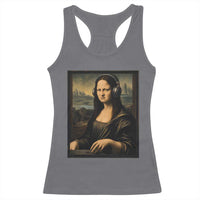 Funny Mona Lisa Bass Face Racerback Tank Top Vintage DJ Producer Music Lover Gift