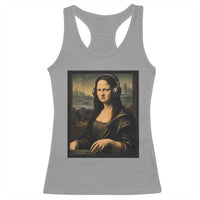 Funny Mona Lisa Bass Face Racerback Tank Top Vintage DJ Producer Music Lover Gift