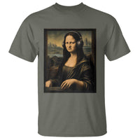Funny Mona Lisa Bass Face T Shirt Vintage DJ Producer Music Lover Gift