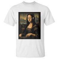 Funny Mona Lisa Bass Face T Shirt Vintage DJ Producer Music Lover Gift