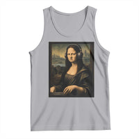 Funny Mona Lisa Bass Face Tank Top Vintage DJ Producer Music Lover Gift