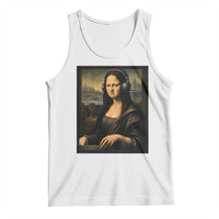 Funny Mona Lisa Bass Face Tank Top Vintage DJ Producer Music Lover Gift