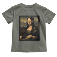 Funny Mona Lisa Bass Face Toddler T Shirt Vintage DJ Producer Music Lover Gift