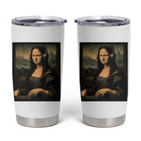 Funny Mona Lisa Bass Face Tumbler Cup Vintage DJ Producer Music Lover Gift
